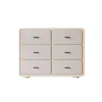 Commode élégante en bois blanc avec 6 tiroirs de rangement