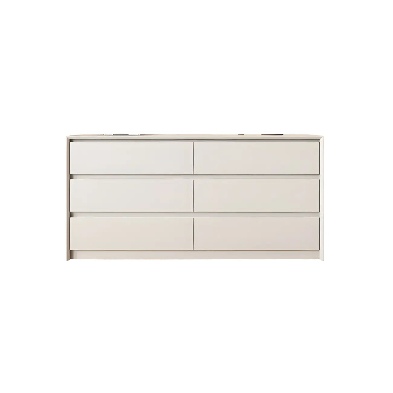 Commode élégante en bois blanc avec 6 tiroirs de rangement