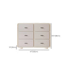 Commode élégante en bois blanc avec 6 tiroirs de rangement