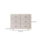 Commode élégante en bois blanc avec 6 tiroirs de rangement