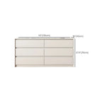 Commode élégante en bois blanc avec 6 tiroirs de rangement