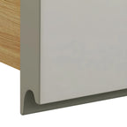 Commode minimaliste grise à 8 tiroirs en bois massif