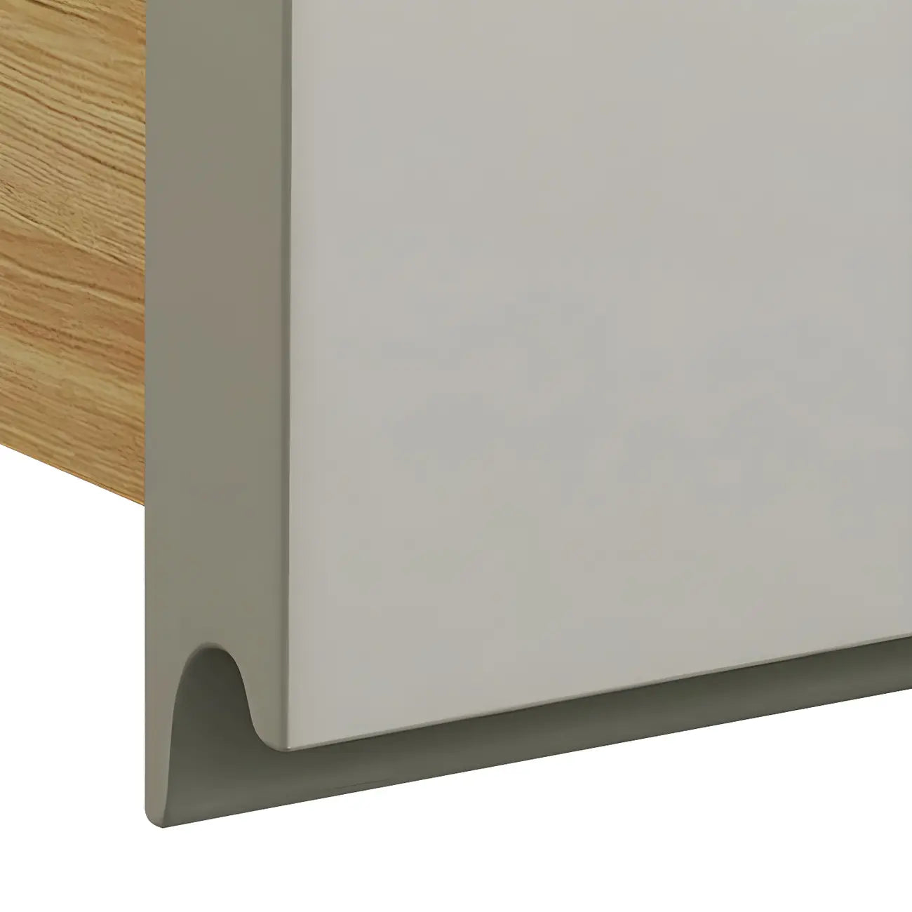 Commode minimaliste grise à 8 tiroirs en bois massif