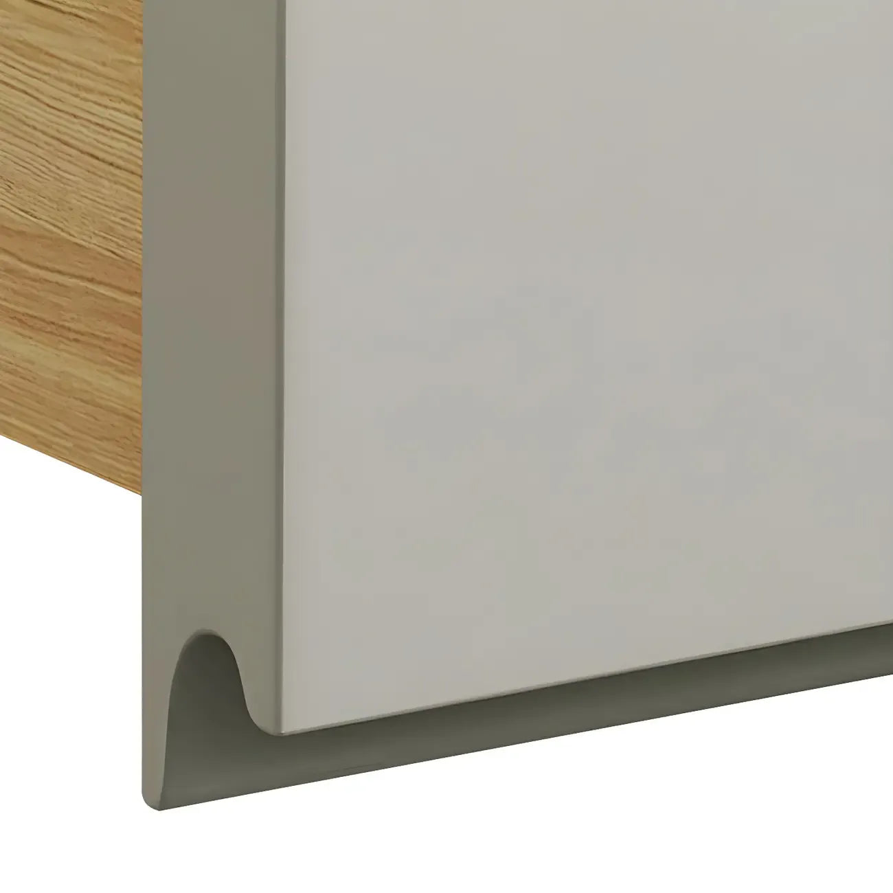 Commode minimaliste grise à 8 tiroirs en bois massif
