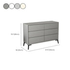 Commode minimaliste grise à 8 tiroirs en bois massif