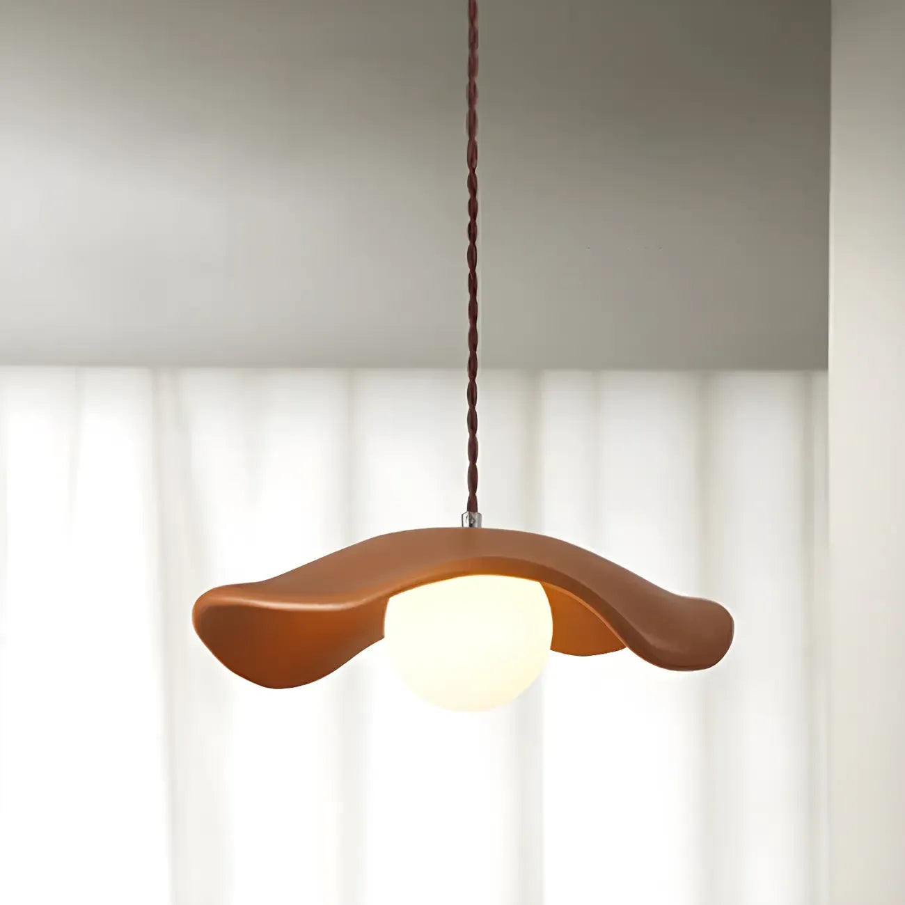 Suspension moderne en résine verte en forme de soucoupe pour cuisine