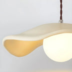 Suspension moderne en résine verte en forme de soucoupe pour cuisine