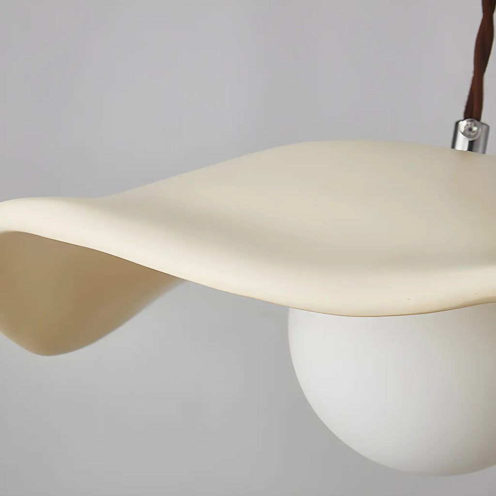 Suspension moderne en résine verte en forme de soucoupe pour cuisine