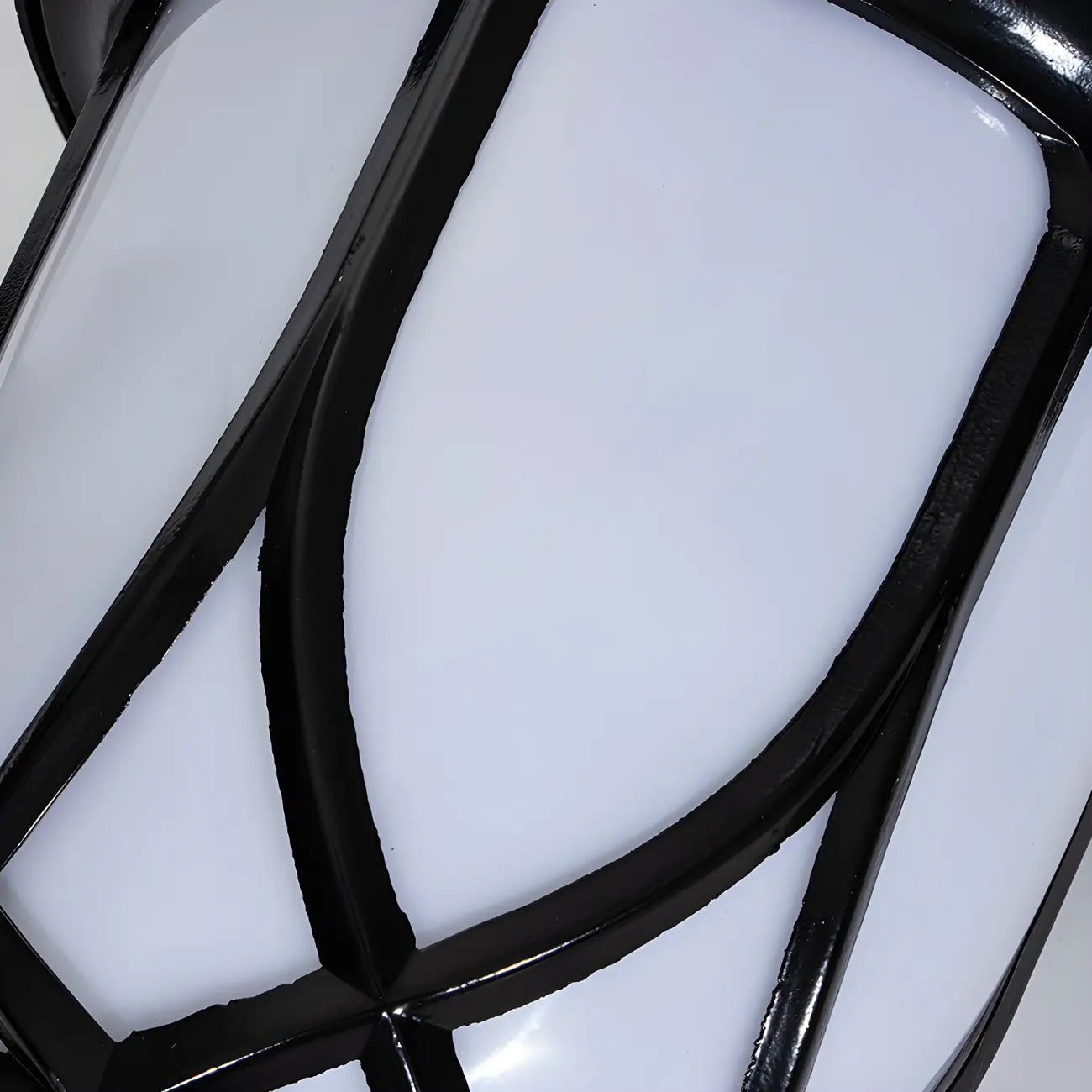 Lampadaires d'extérieur rétro en métal et verre noir