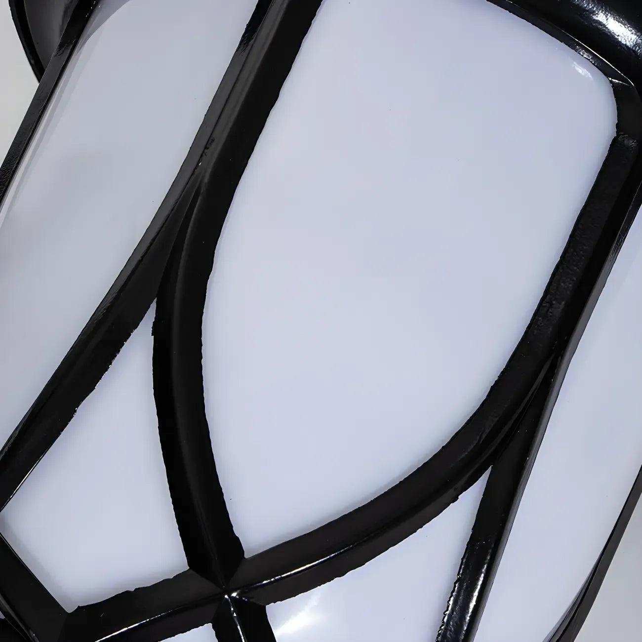Lampadaires d'extérieur rétro en métal et verre noir