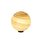 Abat-jour globe en verre jaune et bleu sur le thème des planètes pour lampadaire