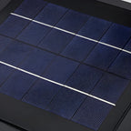 Lampes solaires rectangulaires noires en métal pour poteaux d'extérieur