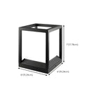 Support de poteau lumineux ouvert en métal noir avec abat-jour blanc