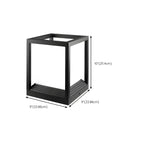 Support de poteau lumineux ouvert en métal noir avec abat-jour blanc