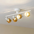 Projecteur sur rail LED moderne à 4 lampes, à intensité variable et tête orientable