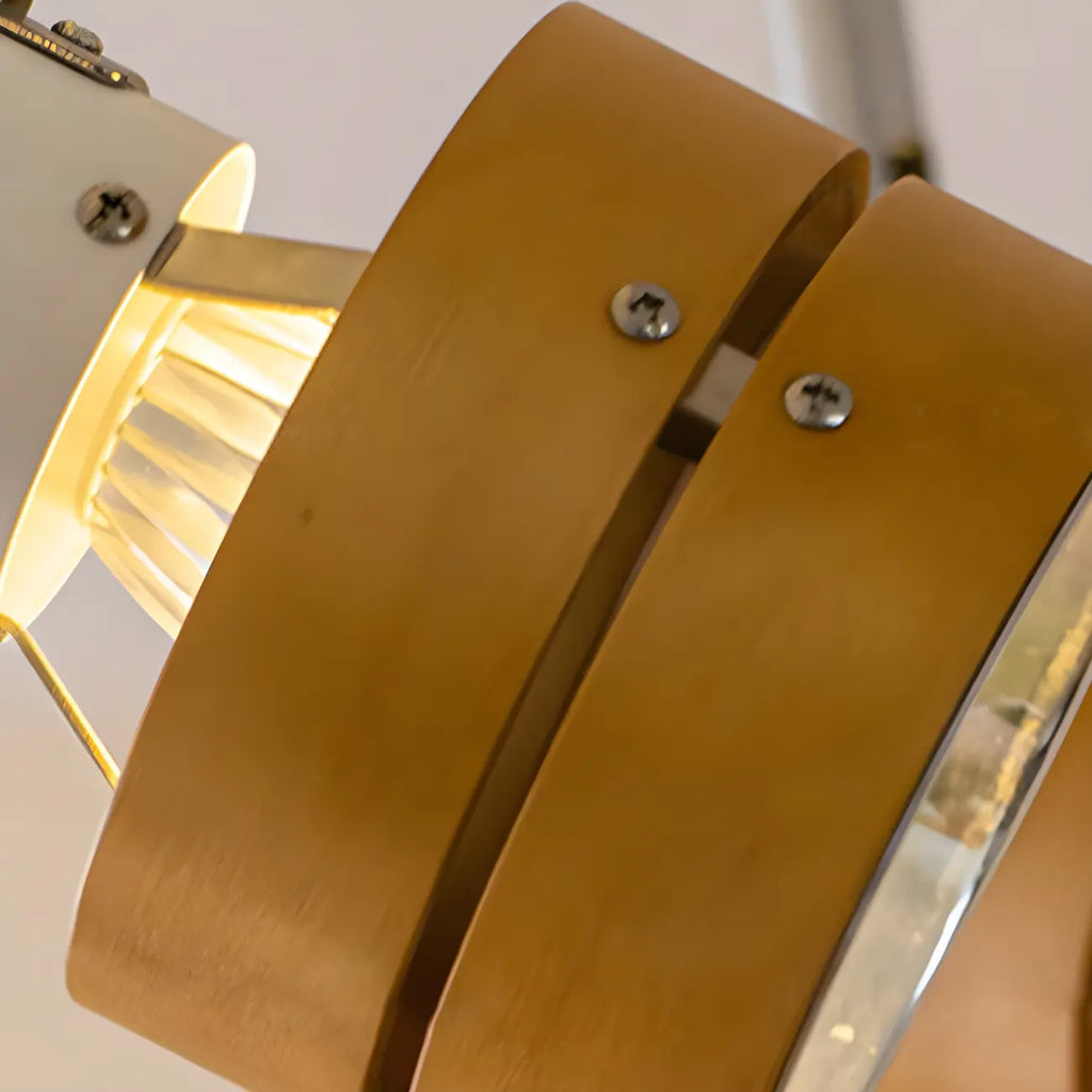 Projecteur sur rail LED moderne à 4 lampes, à intensité variable et tête orientable