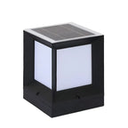 Lampes solaires LED tricolores noires pour poteaux d'extérieur