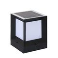 Lampes solaires LED tricolores noires pour poteaux d'extérieur