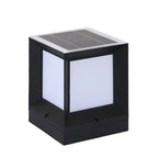 Lampes solaires LED tricolores noires pour poteaux d'extérieur