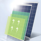 Lampes solaires LED tricolores noires pour poteaux d'extérieur