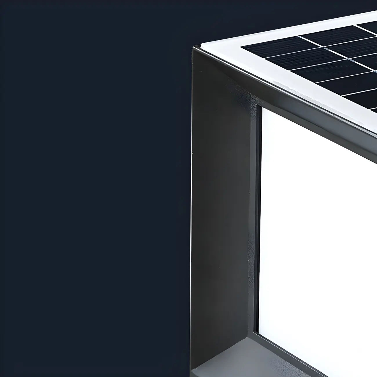 Lampes solaires LED tricolores noires pour poteaux d'extérieur