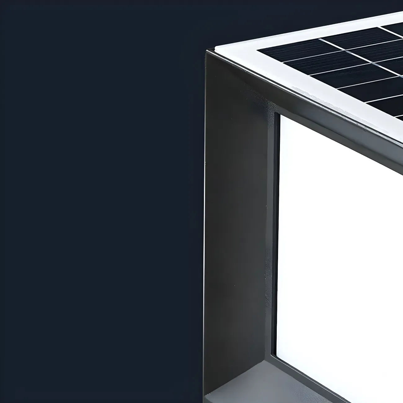 Lampes solaires LED tricolores noires pour poteaux d'extérieur