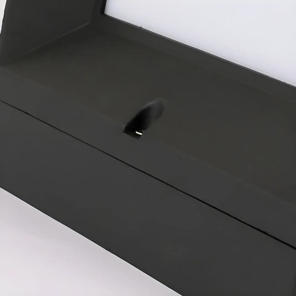Lampes solaires LED tricolores noires pour poteaux d'extérieur