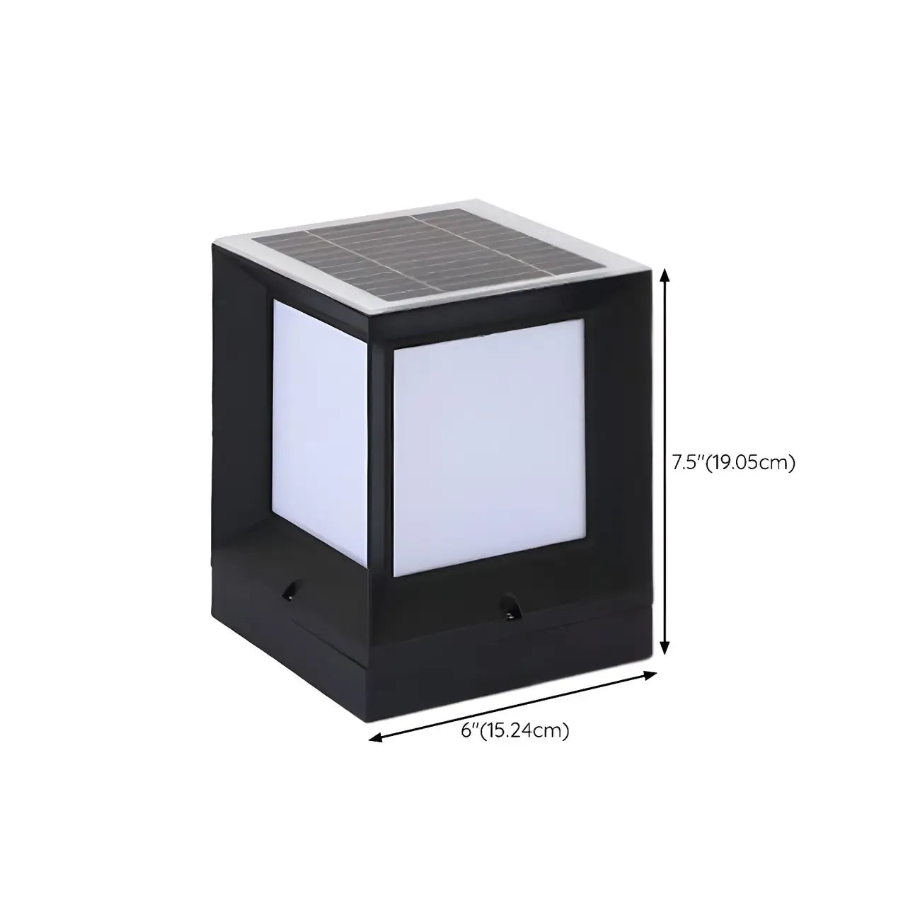 Lampes solaires LED tricolores noires pour poteaux d'extérieur