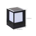 Lampes solaires LED tricolores noires pour poteaux d'extérieur