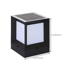 Lampes solaires LED tricolores noires pour poteaux d'extérieur