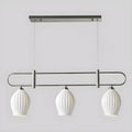 Suspension îlot moderne et simple en céramique à plusieurs lumières