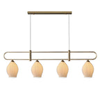 Suspension îlot moderne et simple en céramique à plusieurs lumières