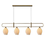 Suspension îlot moderne et simple en céramique à plusieurs lumières