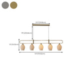 Suspension îlot moderne et simple en céramique à plusieurs lumières
