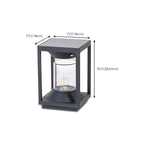 Lampes solaires verticales rectangulaires en métal noir pour poteaux extérieurs