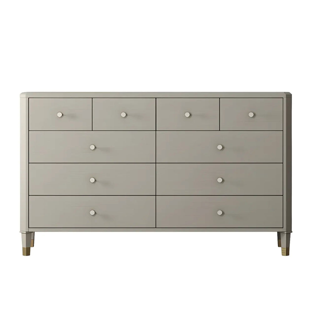 Commode double minimaliste en bois de cerisier avec tiroirs