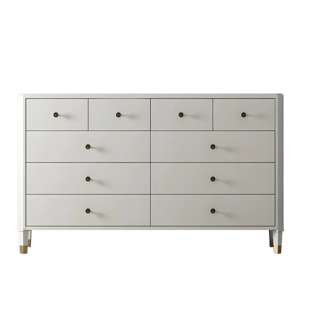 Commode double minimaliste en bois de cerisier avec tiroirs
