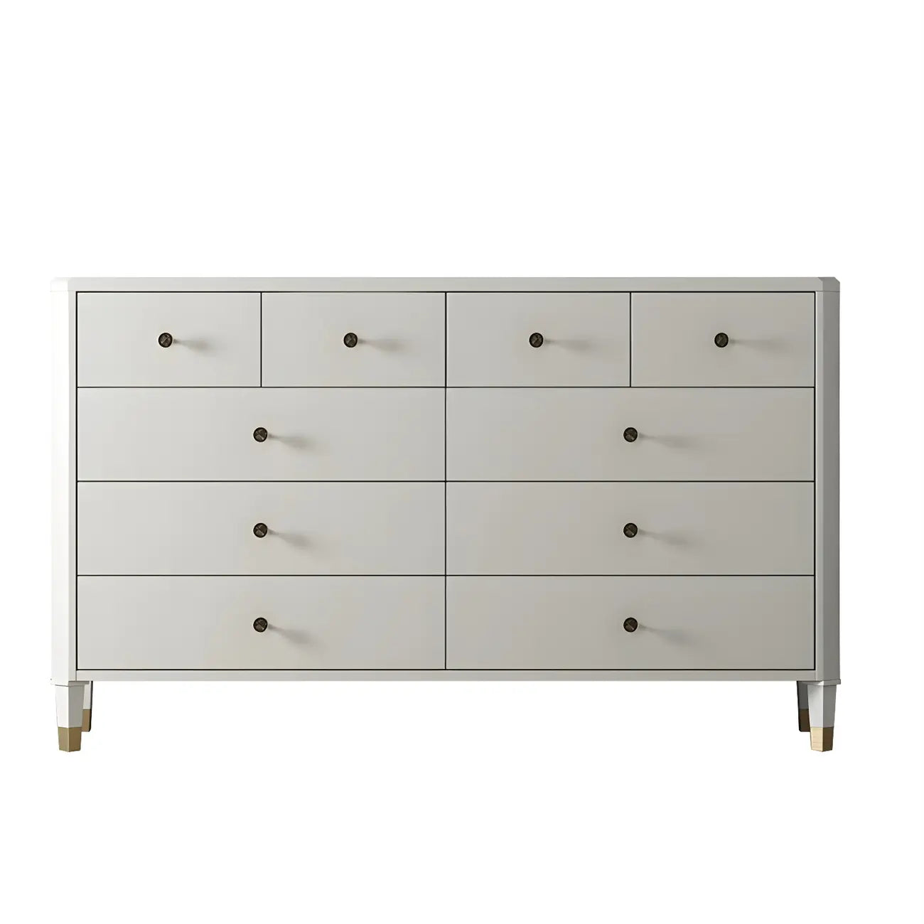 Commode double minimaliste en bois de cerisier avec tiroirs