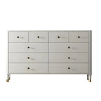 Commode double minimaliste en bois de cerisier avec tiroirs