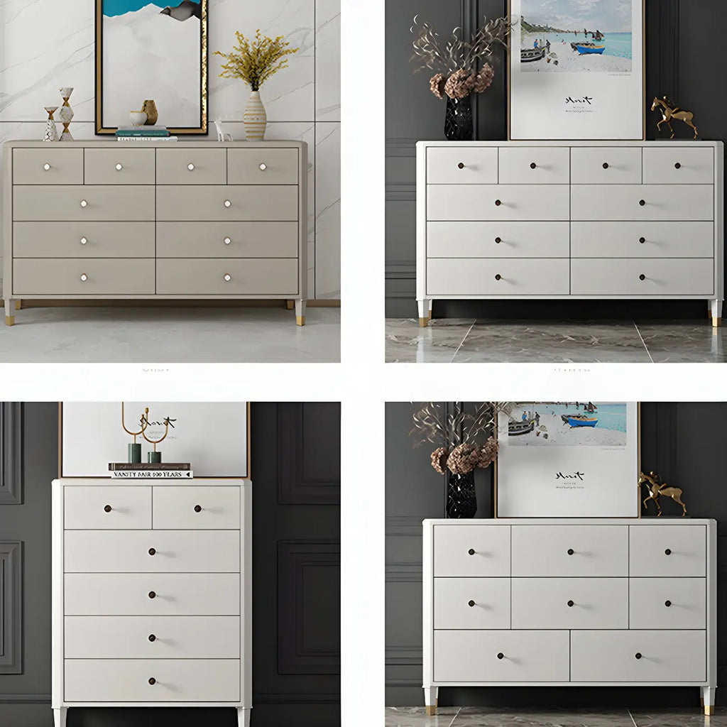 Commode double minimaliste en bois de cerisier avec tiroirs