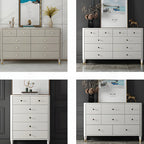 Commode double minimaliste en bois de cerisier avec tiroirs