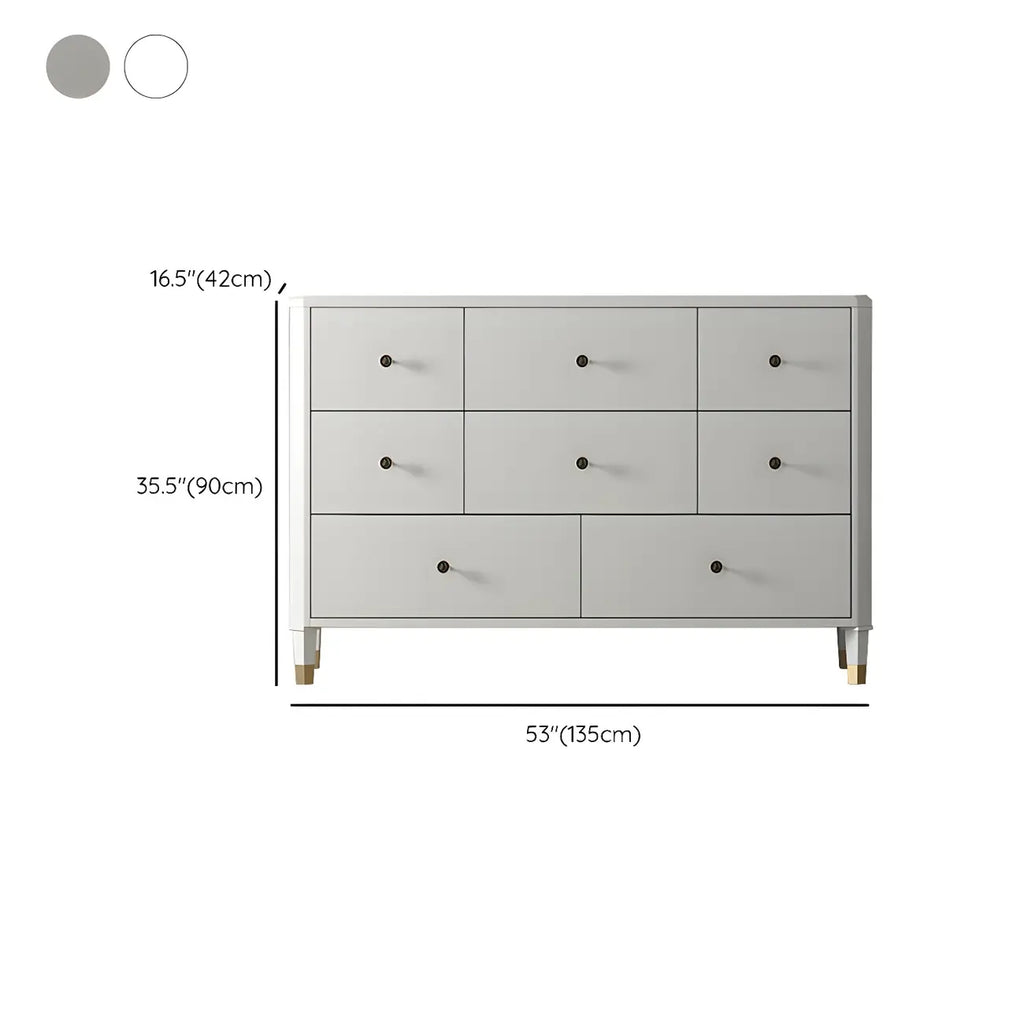 Commode double minimaliste en bois de cerisier avec tiroirs