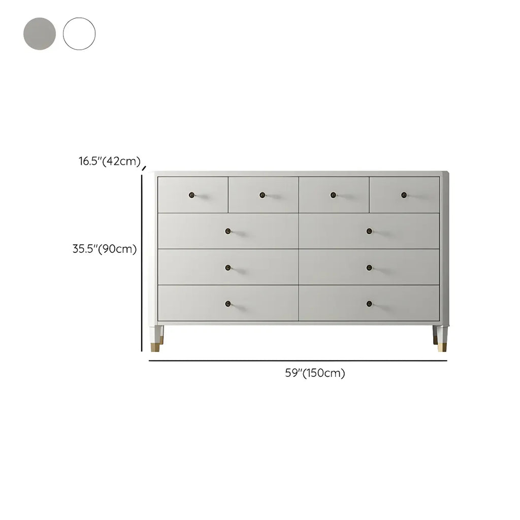 Commode double minimaliste en bois de cerisier avec tiroirs