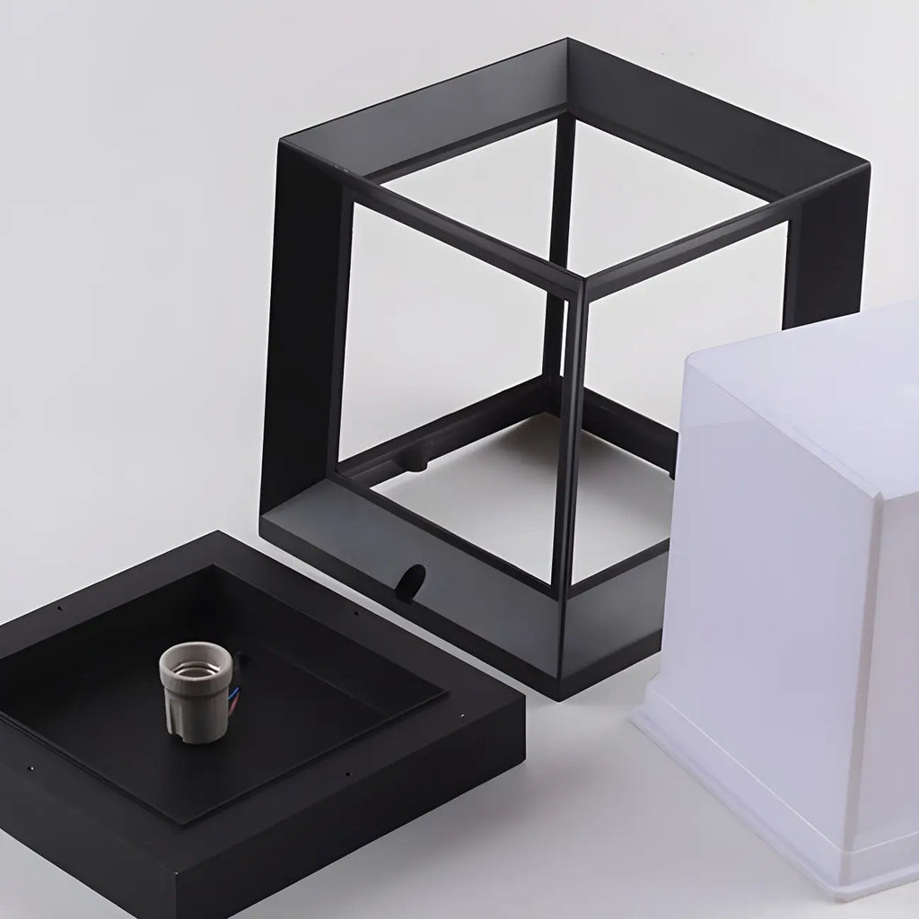 Lampadaires d'extérieur modernes et simples en aluminium noir