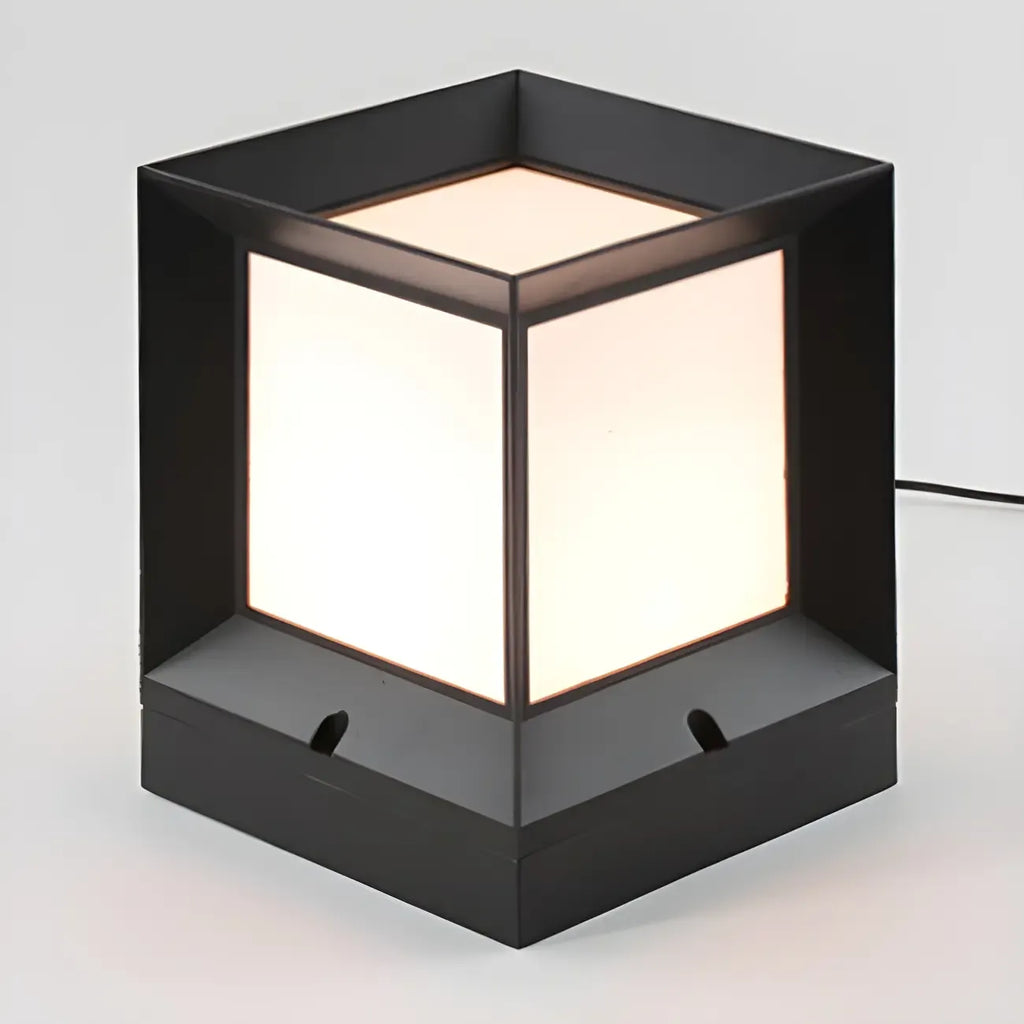 Lampadaires d'extérieur modernes et simples en aluminium noir