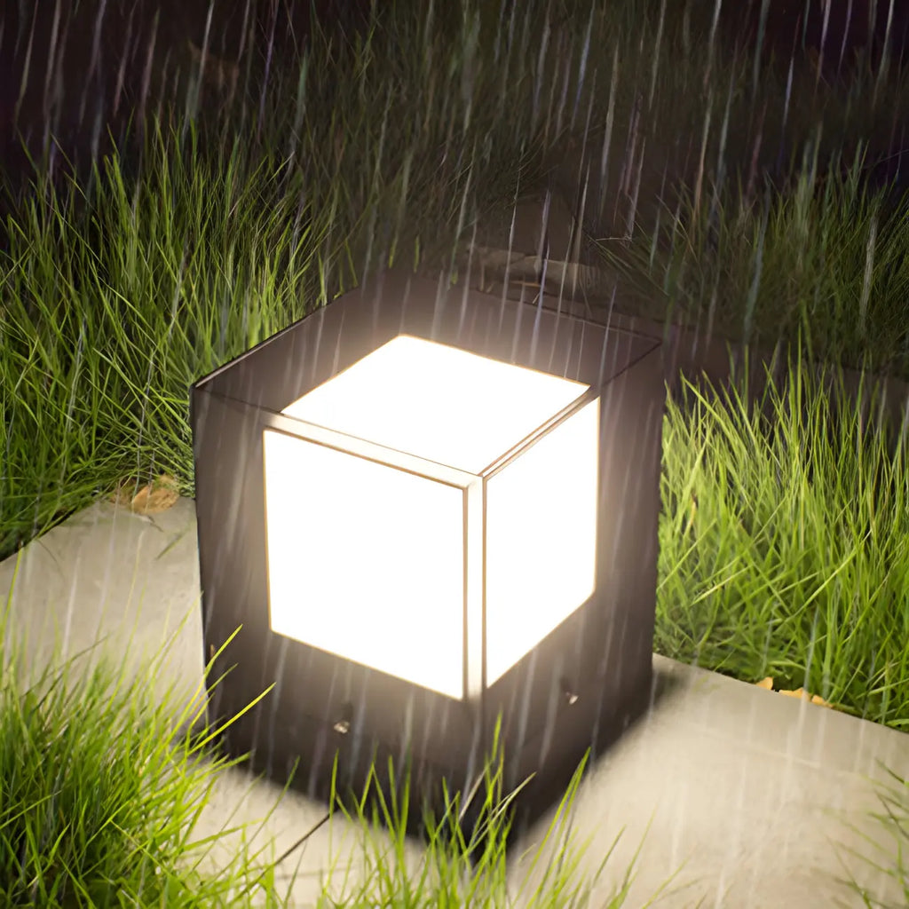 Lampadaires d'extérieur modernes et simples en aluminium noir