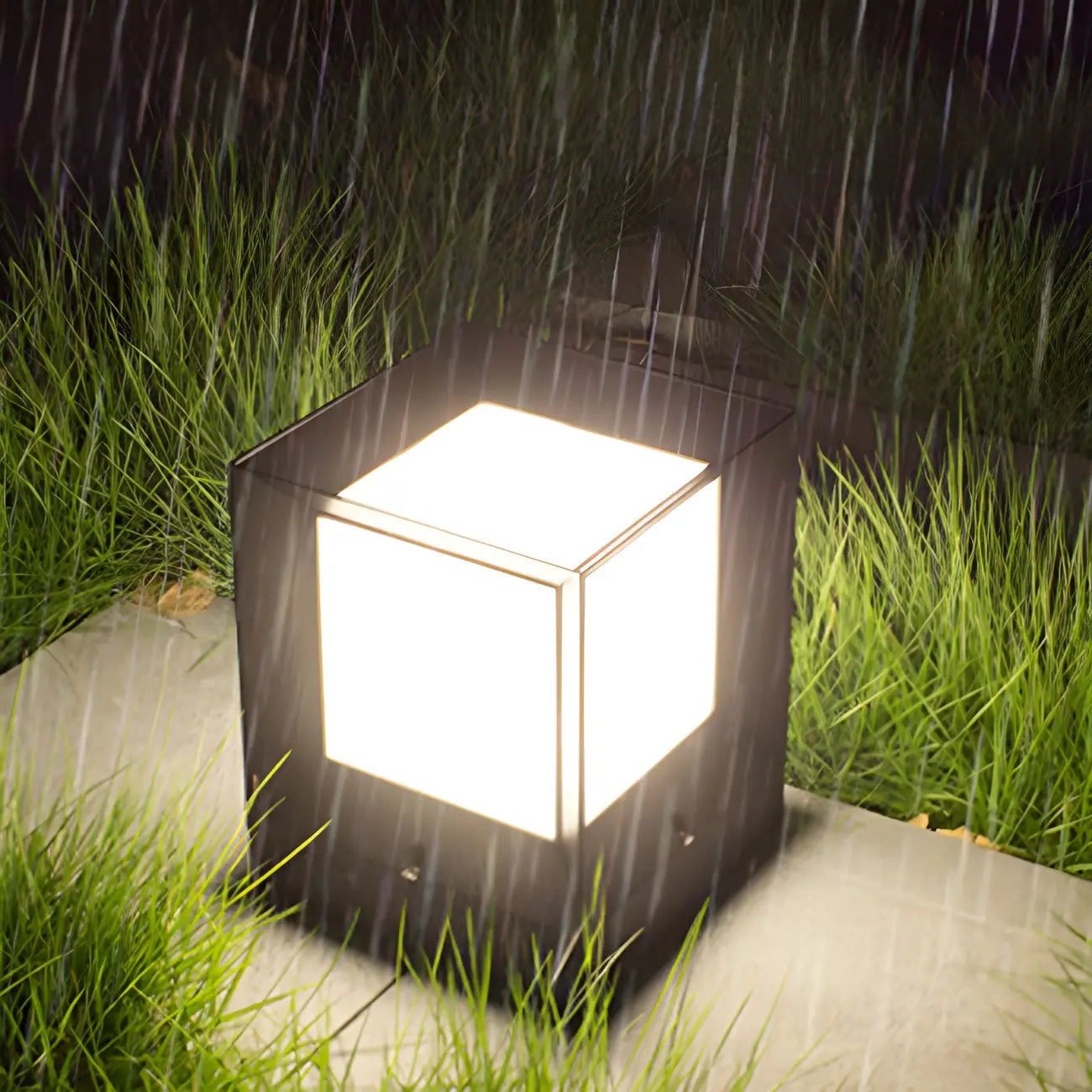 Lampadaires d'extérieur modernes et simples en aluminium noir