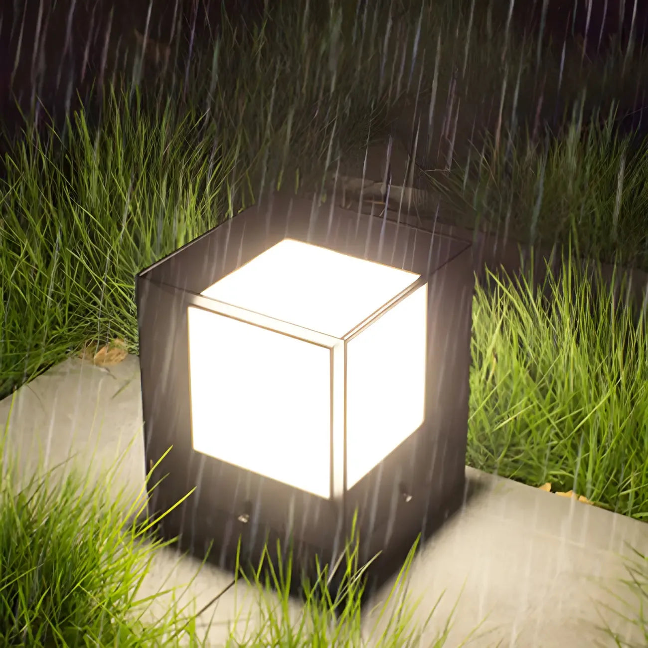 Lampadaires d'extérieur modernes et simples en aluminium noir