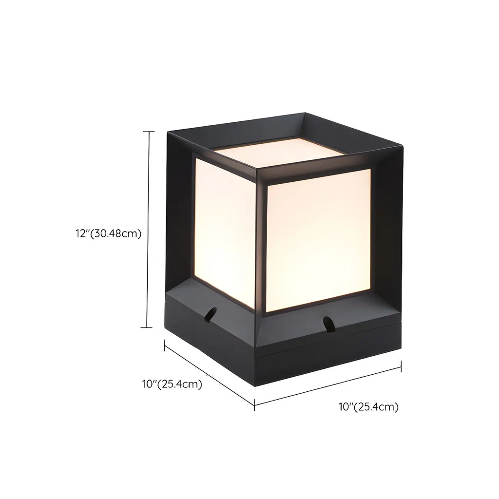 Lampadaires d'extérieur modernes et simples en aluminium noir