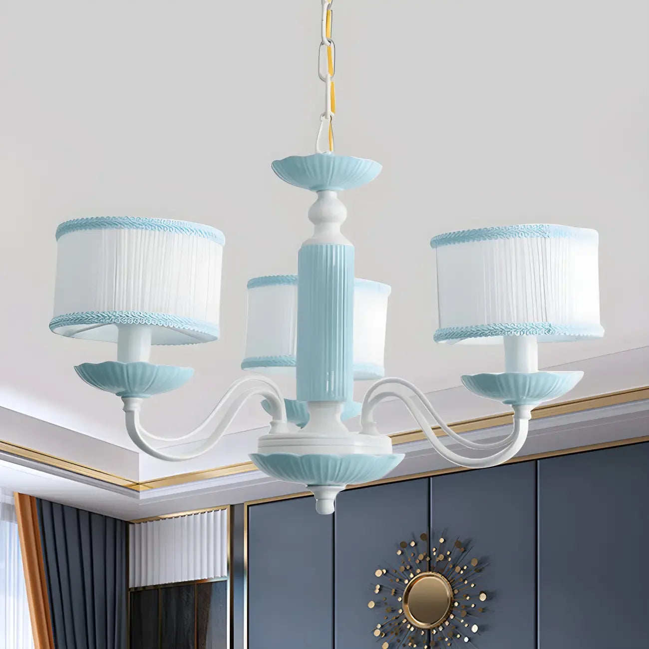 Lustre rétro en verre rose en forme de fleur